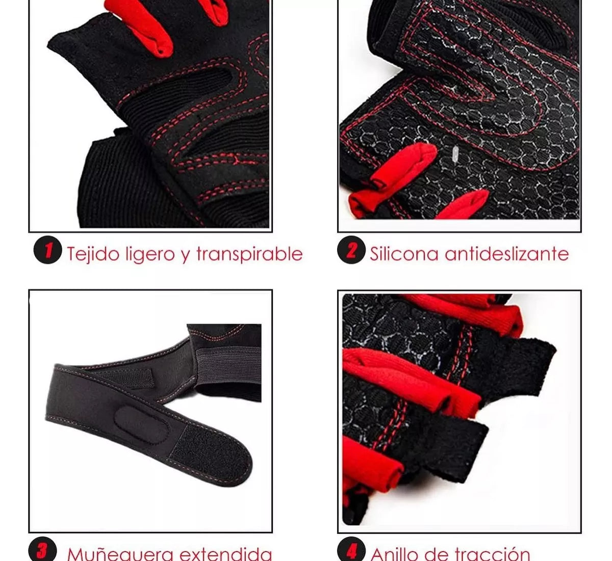 Guantes Para Gym Pesas Musculación Excelente Calidad